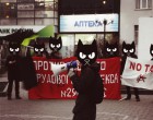 Тепла и воли! Акция харьковских анархистов против актуальных соц. проблем